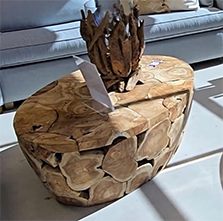 Oval Coffee Table Multi Wood