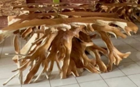 Teak Root Console Table Natural