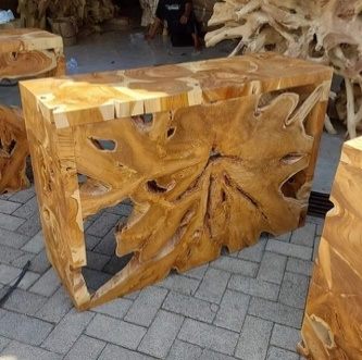 Mesa consola de teca multi