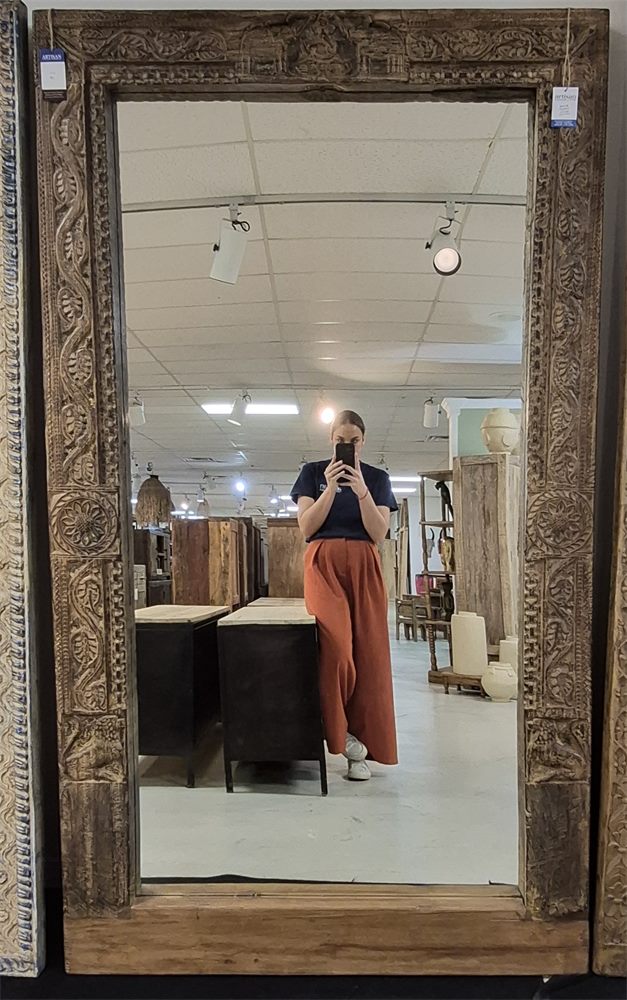 Teak Mirror - Front
