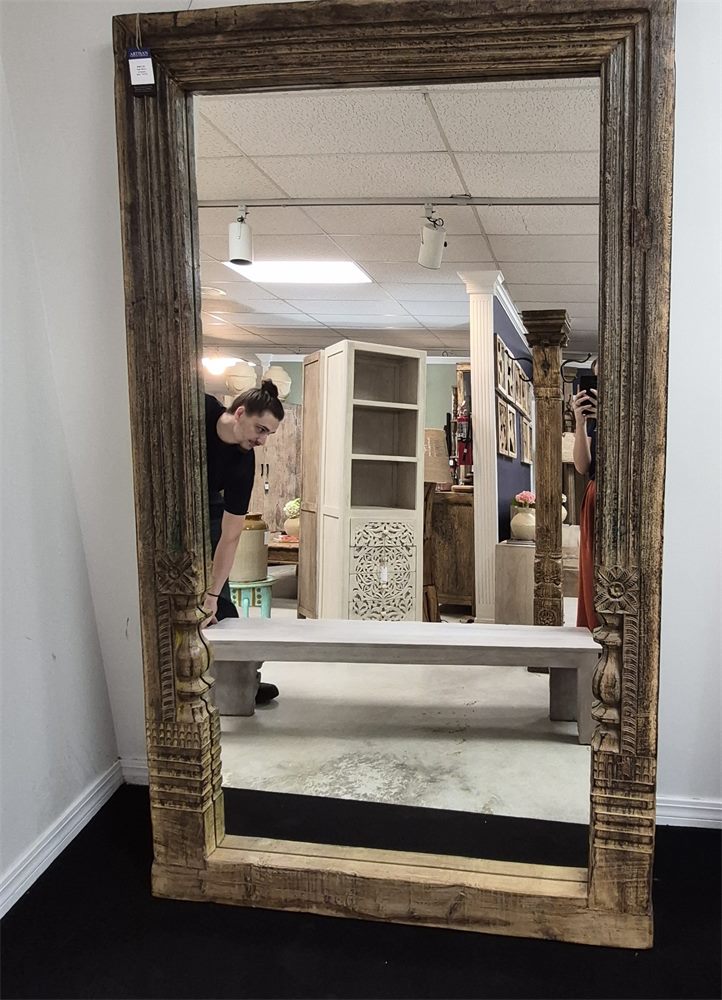 Teak Mirror - Front