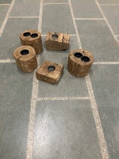 Teak Candle Stand