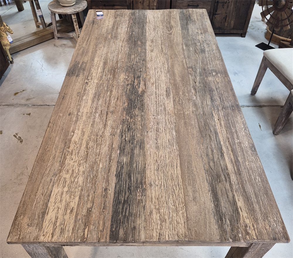 Mesa de comedor de teca - Arriba