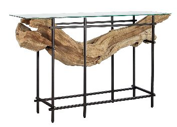 Mesa consola de teca de forma libre FNG24 M SP