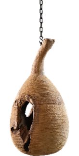 Lámpara colgante de teca PLM - J