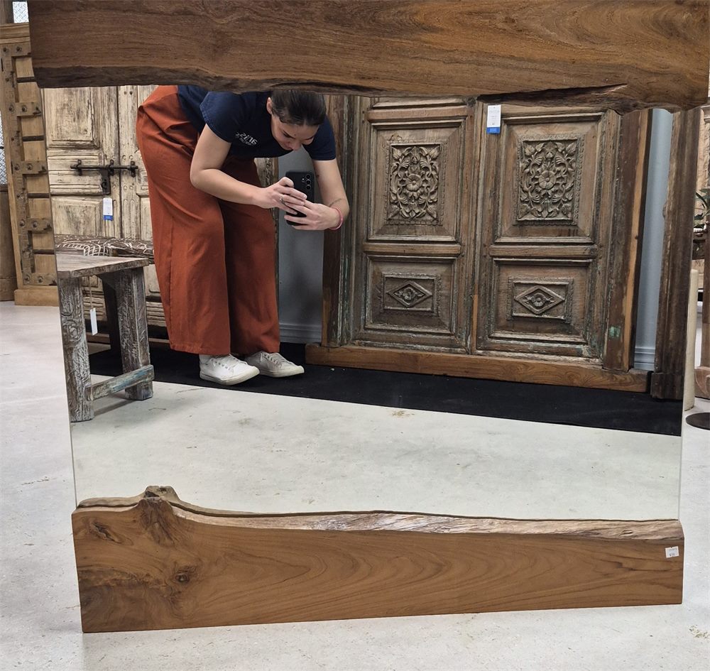 Teak Mirror MF - V - Front